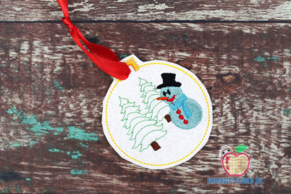 Christmas Ball Design Ornament for Business Embroidery
