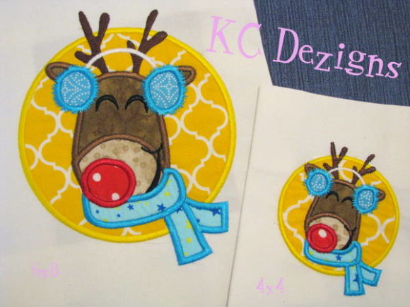 Christmas Rudolph Circle Applique Review for Personalized Gifts