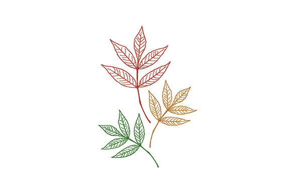 Colorful Autumn Leaves Embroidery Design Review