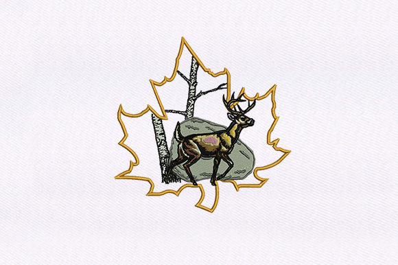 Deer in a Maple Leaf: A Seasonal Embroidery Design Review