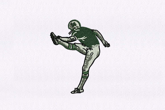 Energetic Football Player Embroidery Design Review
