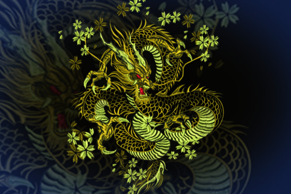 Gold Dragon Embroidery Design Review for Boutique Sweatshirts