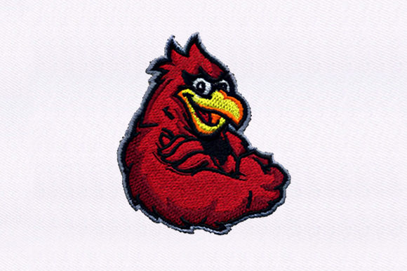 Muscular Red Bird Embroidery Design Review