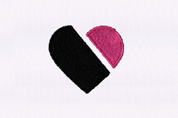 Pink Black Heart Embroidery Design Review for Etsy Sellers