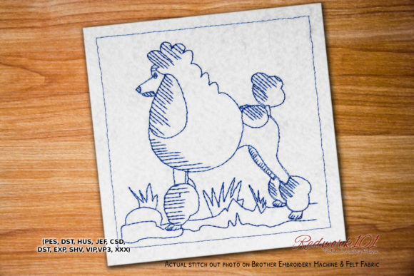 Poodle Dog Embroidery Design Review for Craft Fairs