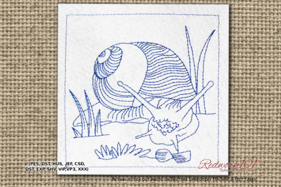 Roman Snail Redwork Design Review for Real Projects