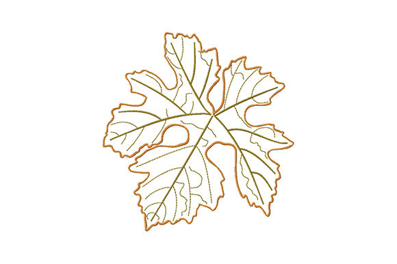 Single Autumn Falling Leaf Embroidery Design Review