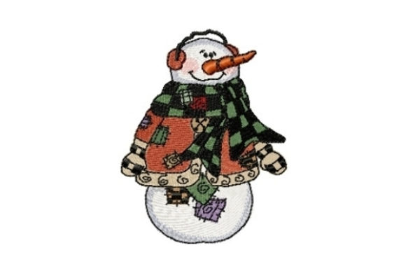 Snowman Scottie: A Festive Embroidery Design for Winter Collections