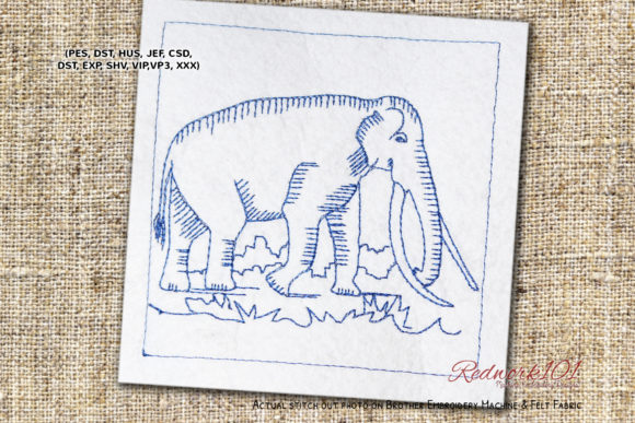 Straight-Tusked Elephant Embroidery Review for Seasonal Creations