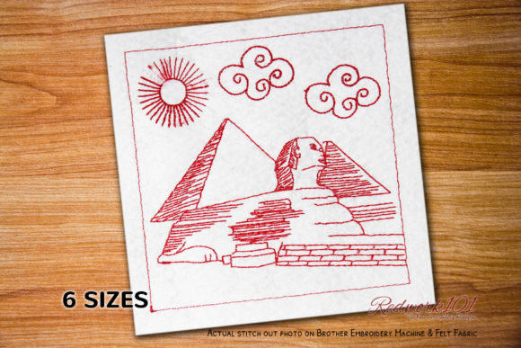 The Great Sphinx of Giza Egypt Redwork Review