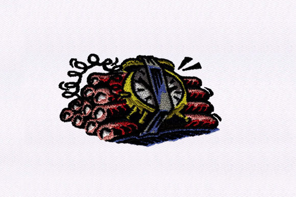 Ticking Time Bomb: A Bold Embroidery Design for Seasonal Creations