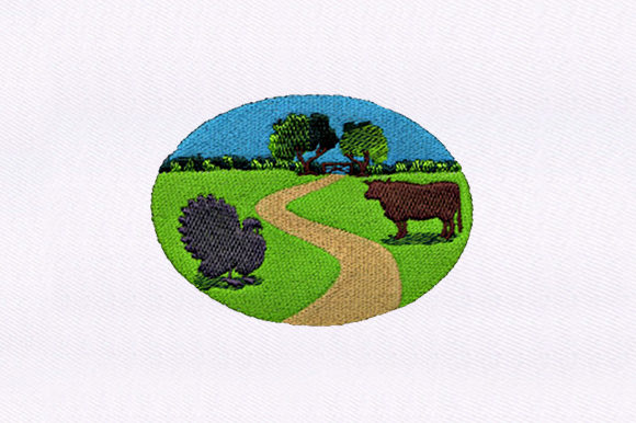 Turkey and Farm Design Review for Seasonal Embroidery Projects