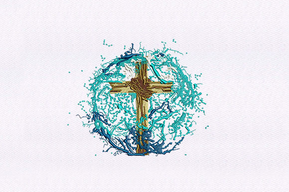 Water Splashing Cross Embroidery Design Review